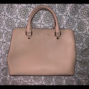 Cream Color Michael Kors Medium Satchel Purse